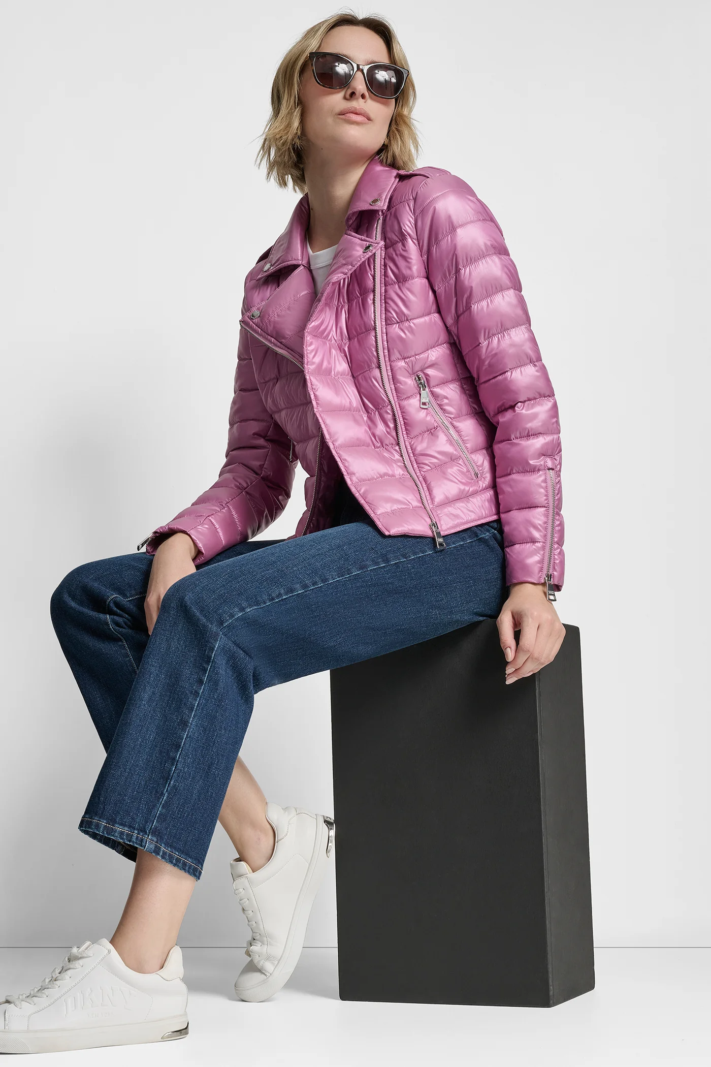 MOTO STYLE LIGHT WEIGHT PUFFER JACKET - Image 8