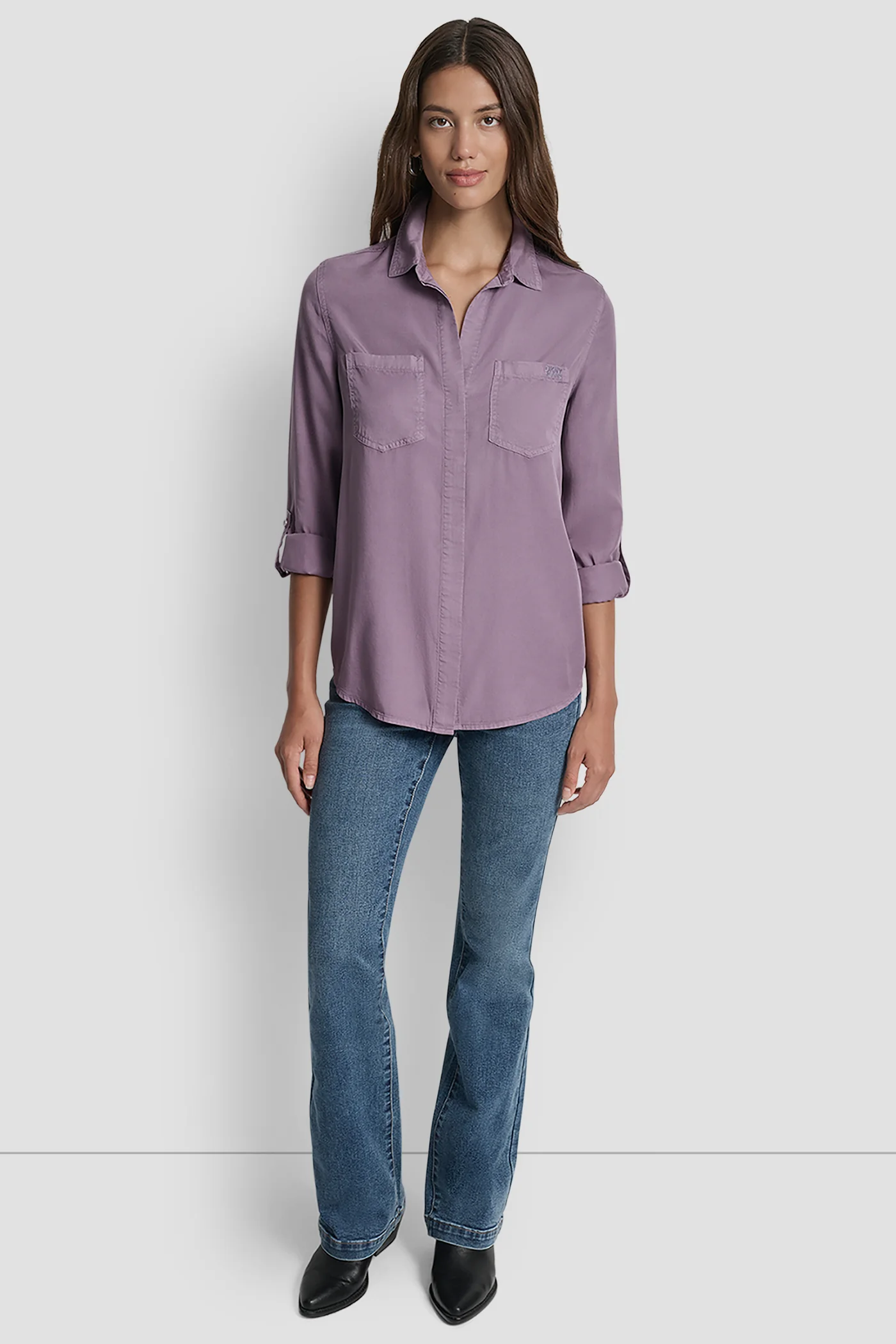 SPLIT BACK BUTTON FRONT WITH ROLL TAB - Image 6