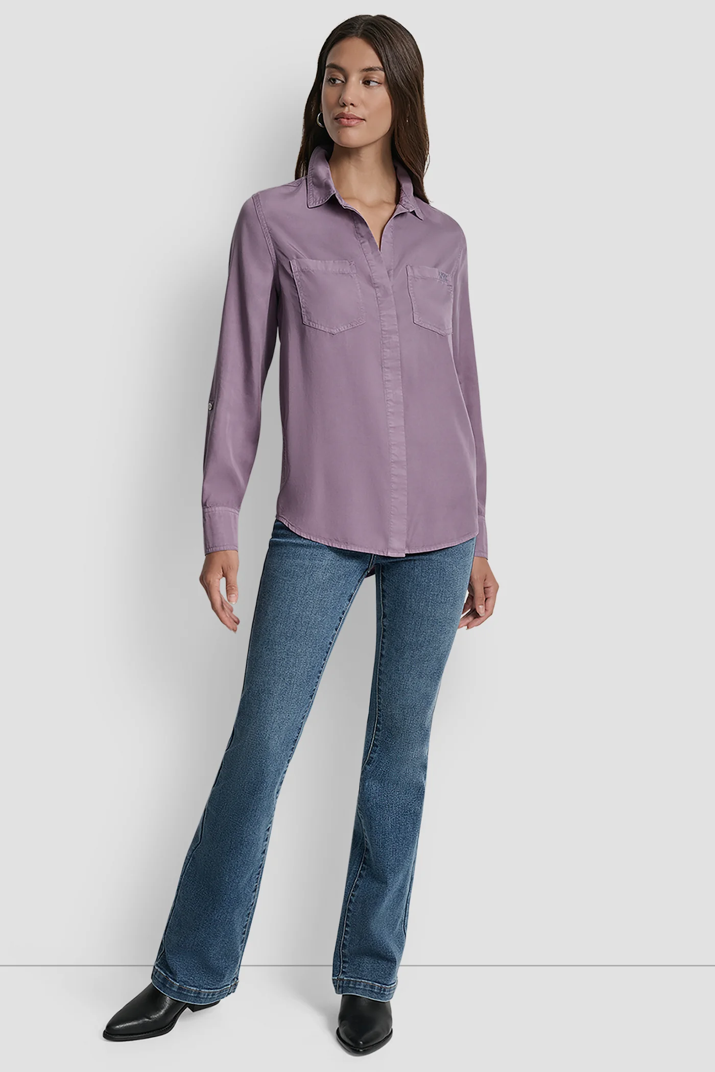 SPLIT BACK BUTTON FRONT WITH ROLL TAB - Image 7