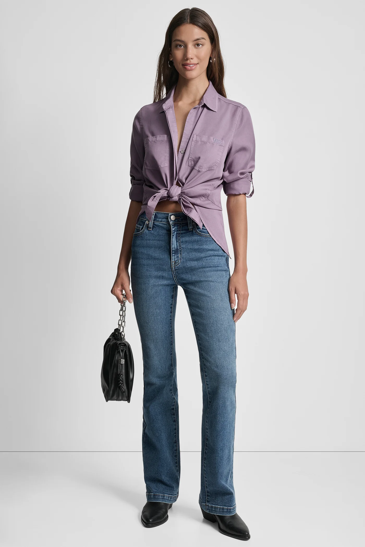 SPLIT BACK BUTTON FRONT WITH ROLL TAB - Image 8