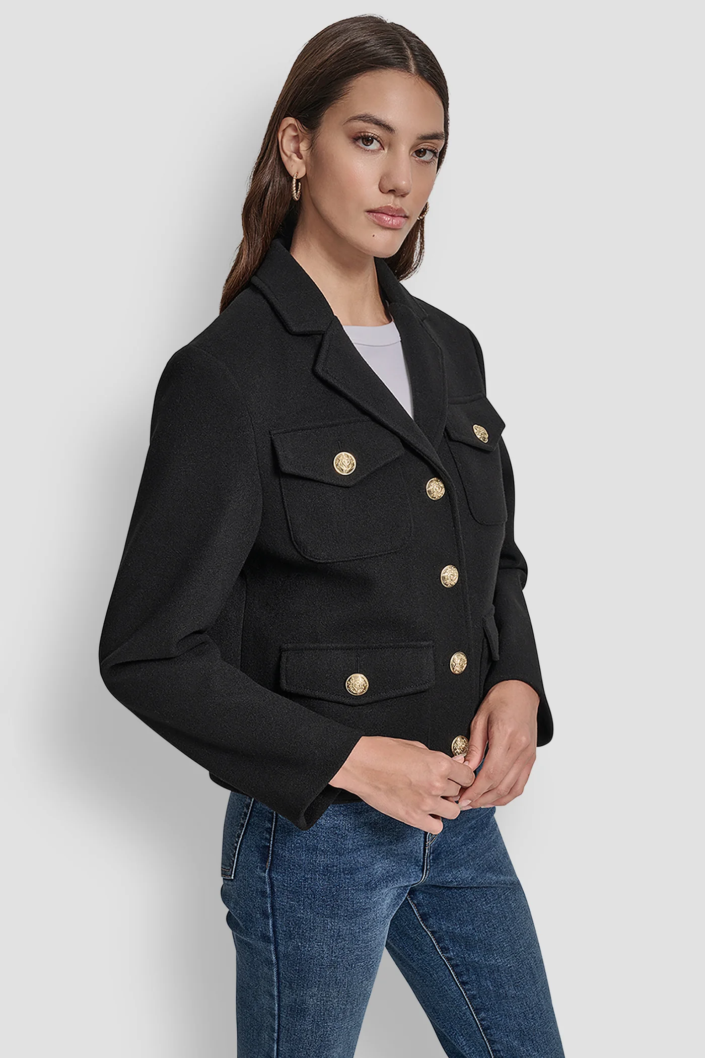 CROPPED FAUX WOOL JACKET - Image 3