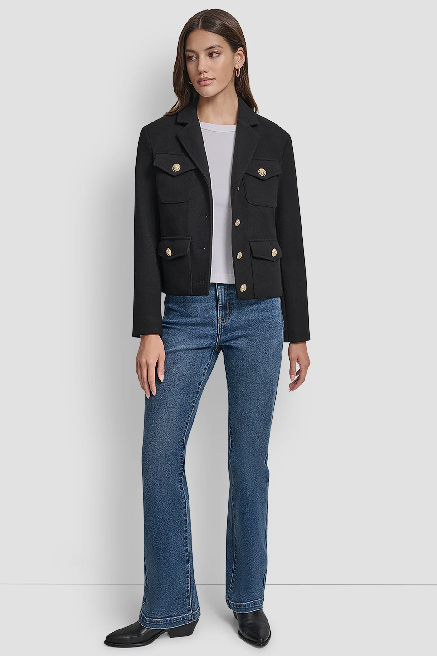 CROPPED FAUX WOOL JACKET - Image 6