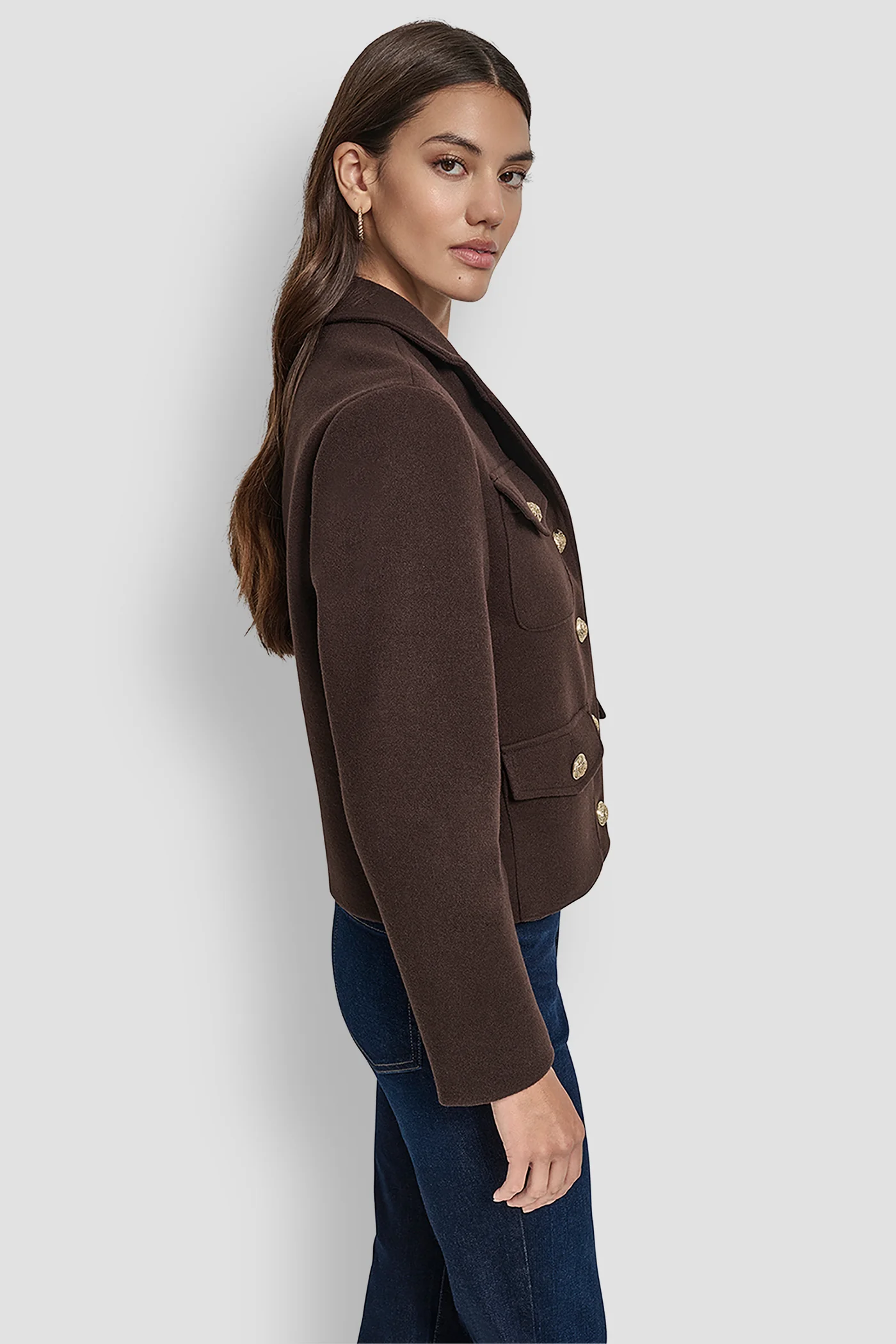 CROPPED FAUX WOOL JACKET - Image 5