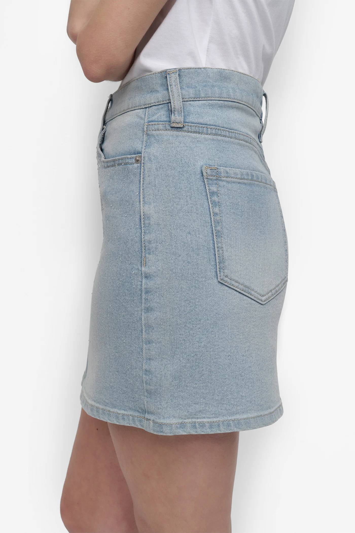 MINI SKIRT WITH RHINESTONE EMBELLISHMENT - Image 3