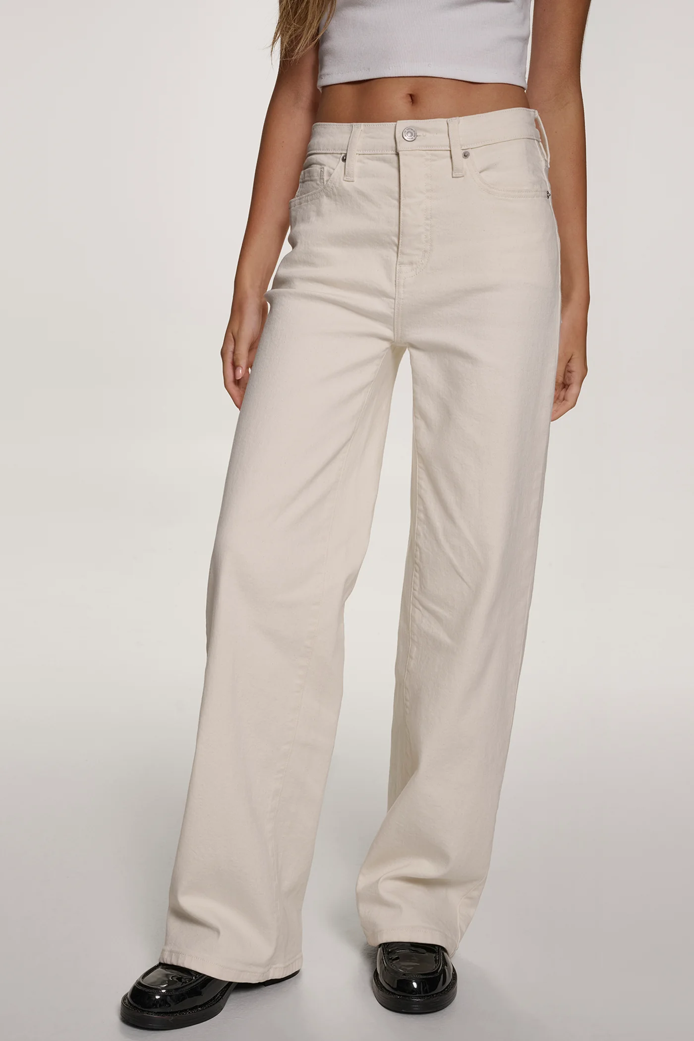 HIGH-RISE TAILORED WIDE LEG JEAN - Image 3