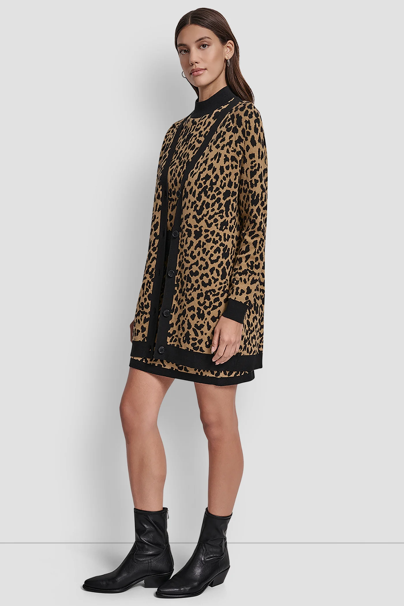 LEOPARD JACQUARD CARDIGAN - Image 3