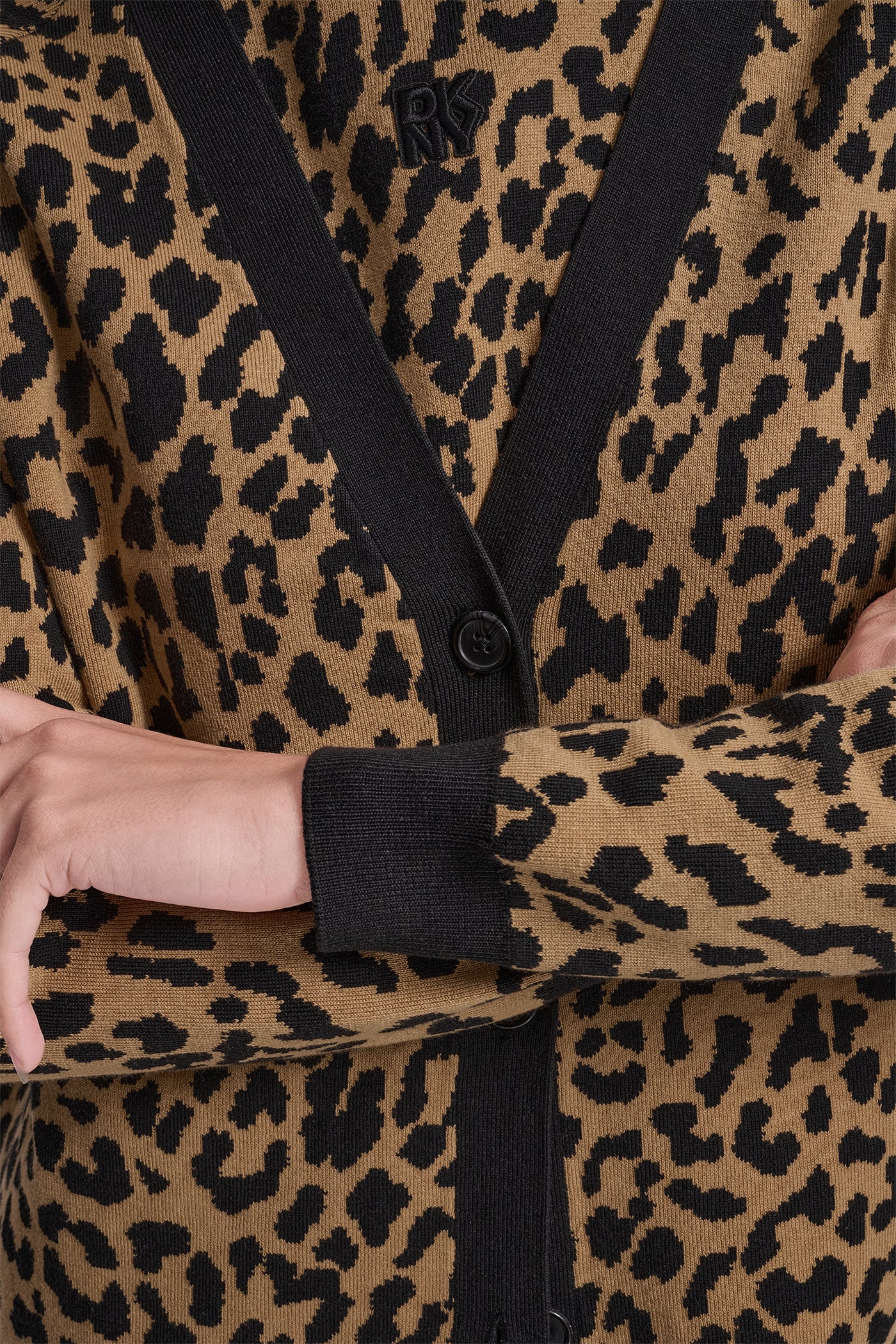 LEOPARD JACQUARD CARDIGAN - Image 4