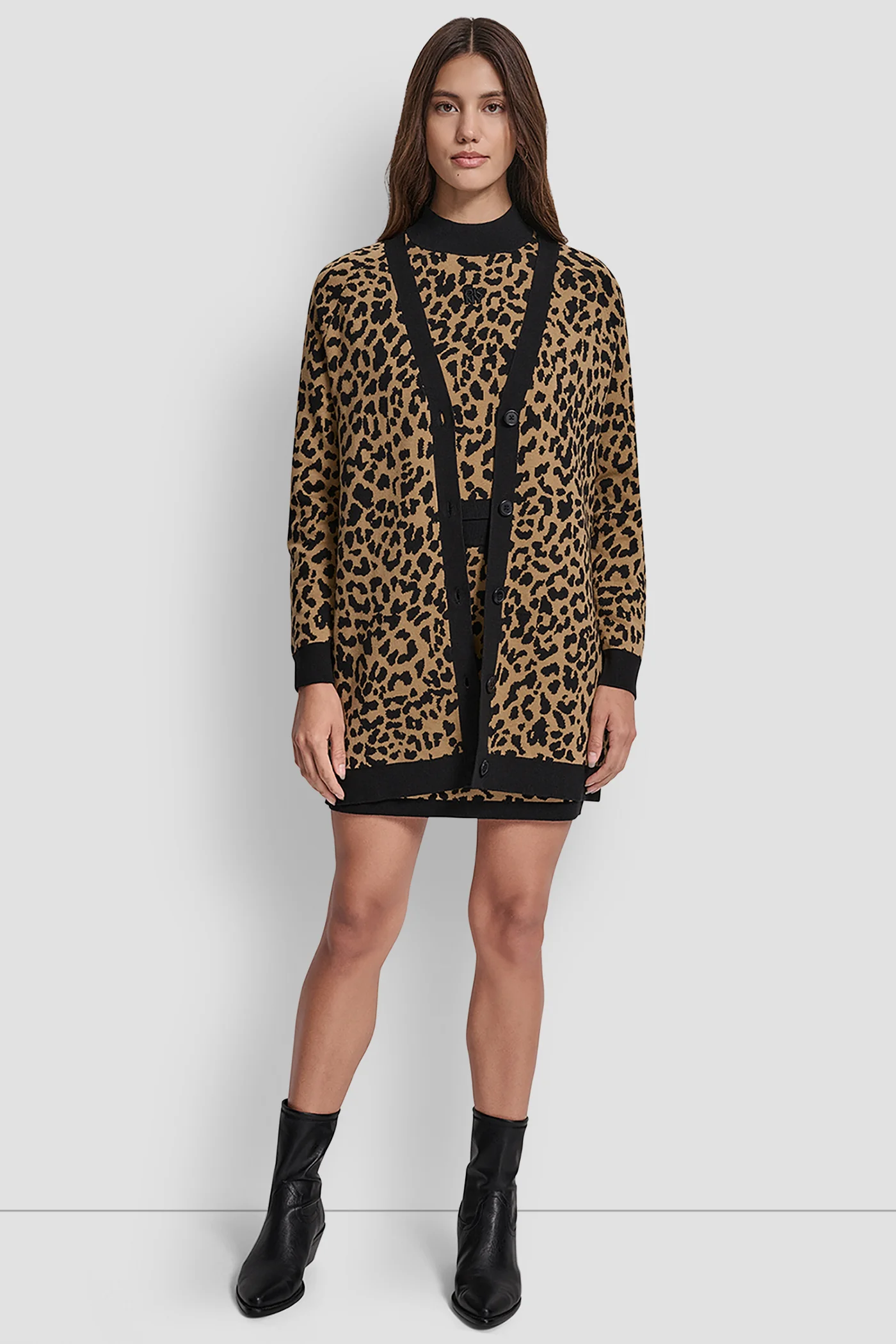 LEOPARD JACQUARD CARDIGAN - Image 5