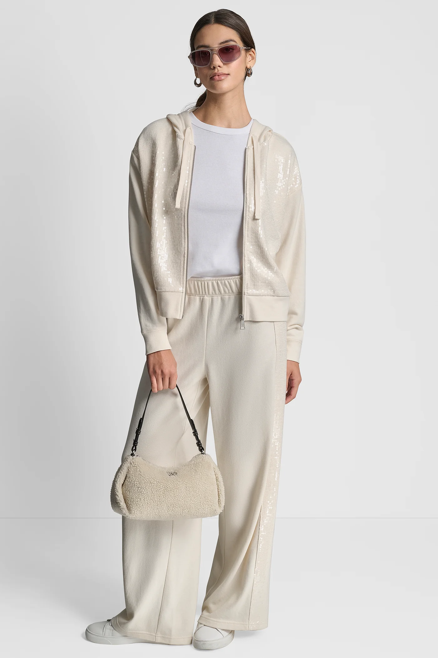 SEQUIN ZIP FRONT HOODIE - Image 7