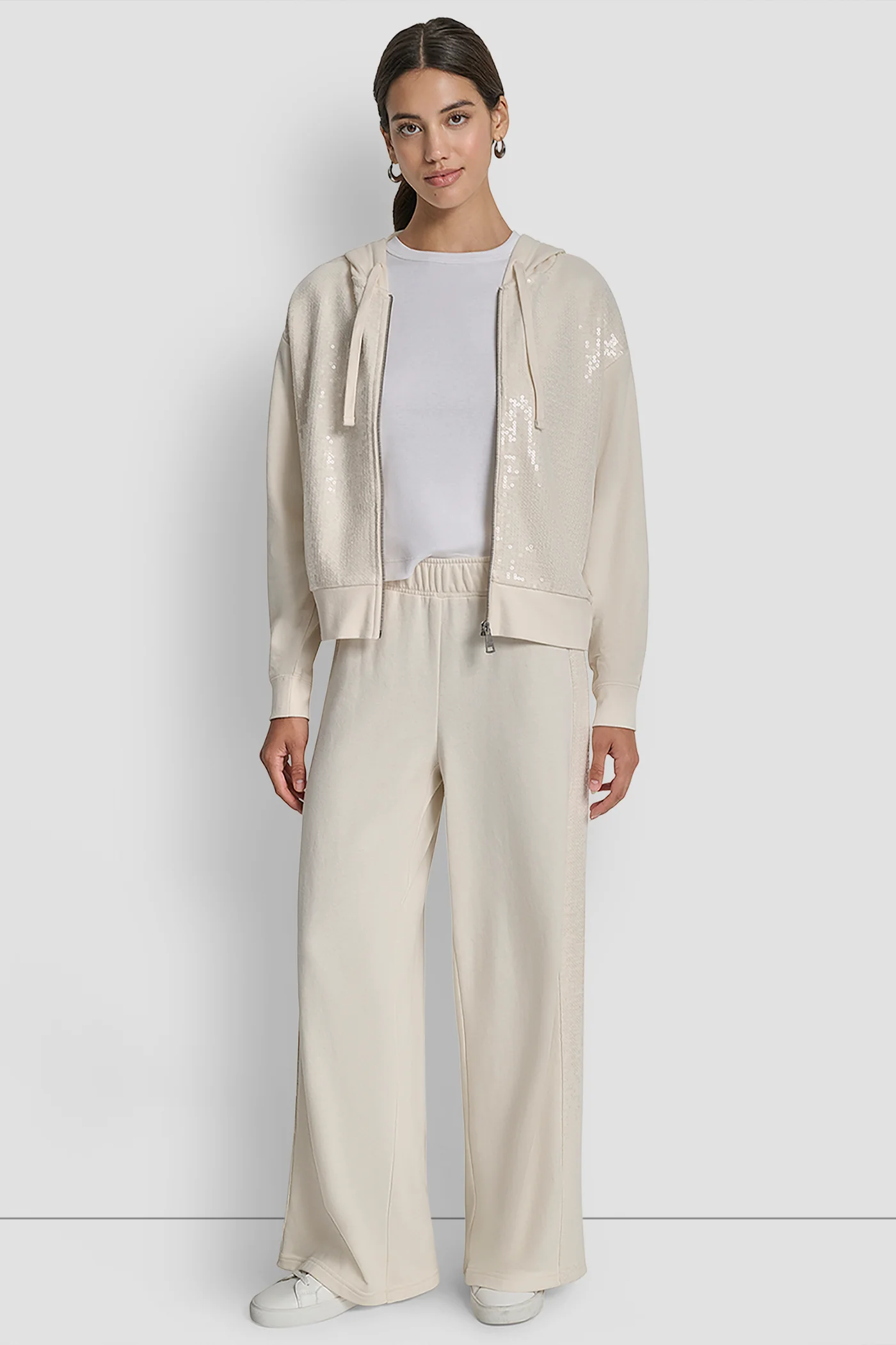 SEQUIN STRIPE WIDE LEG PANT - Image 6