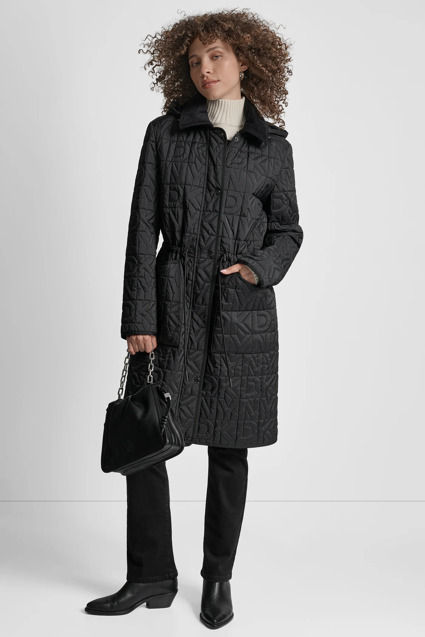 LONG QUILTED COAT - Image 7