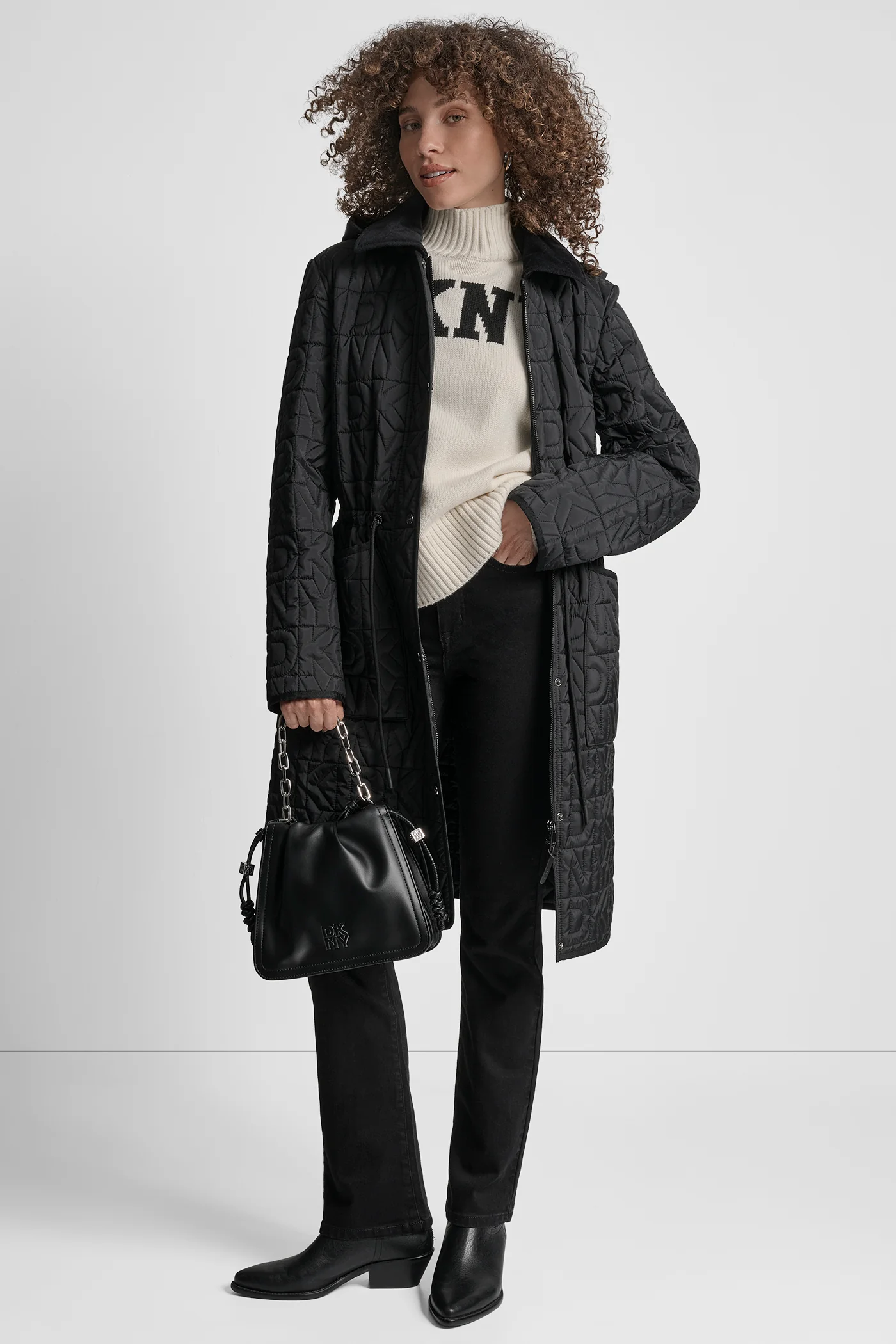 LONG QUILTED COAT - Image 8
