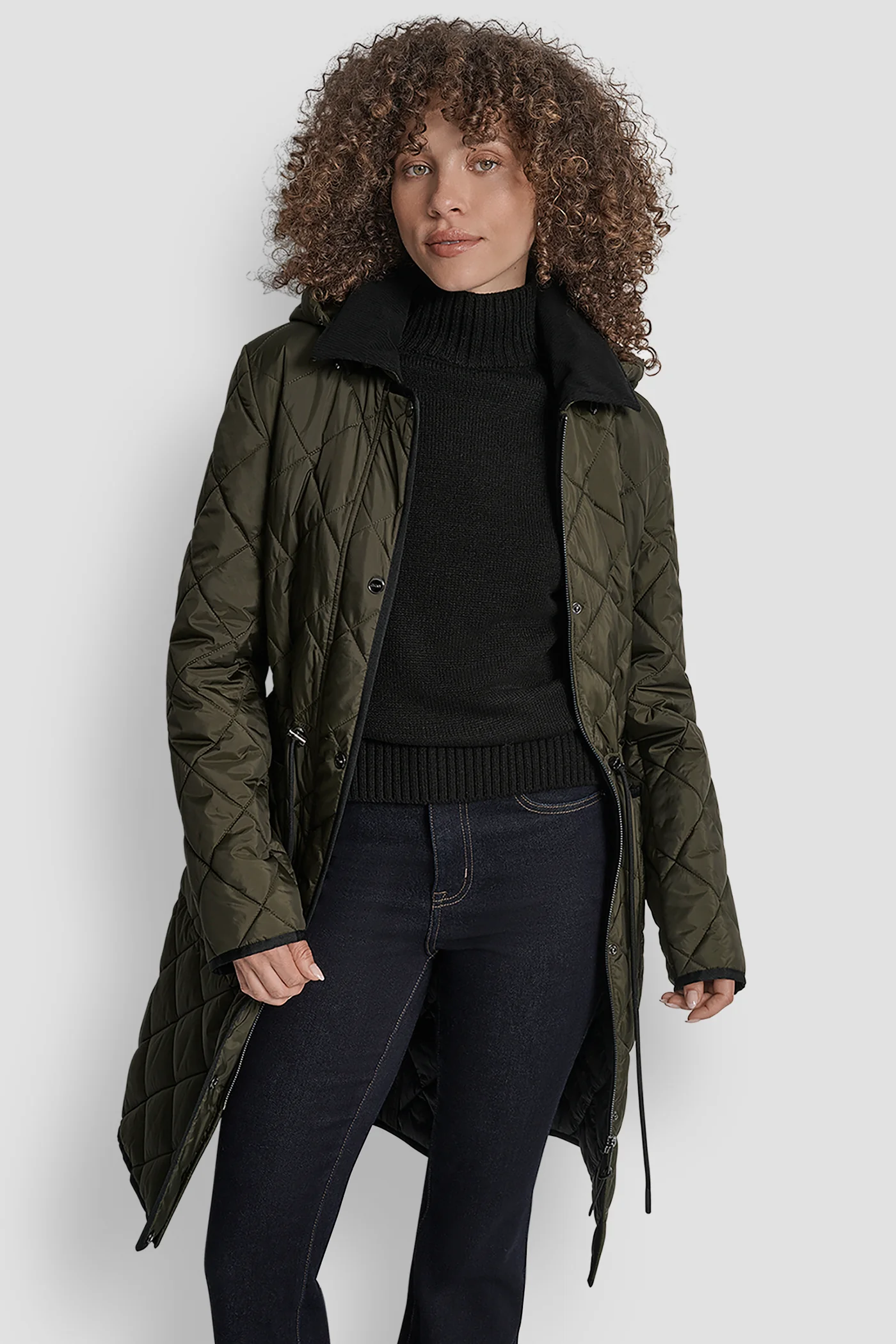 LONG QUILTED COAT - Image 7