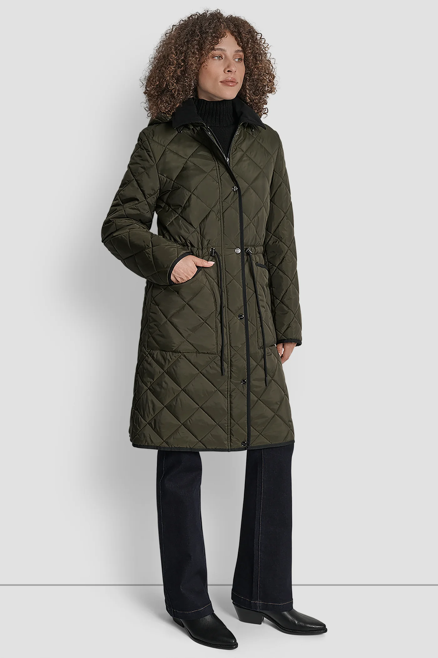 LONG QUILTED COAT - Image 8