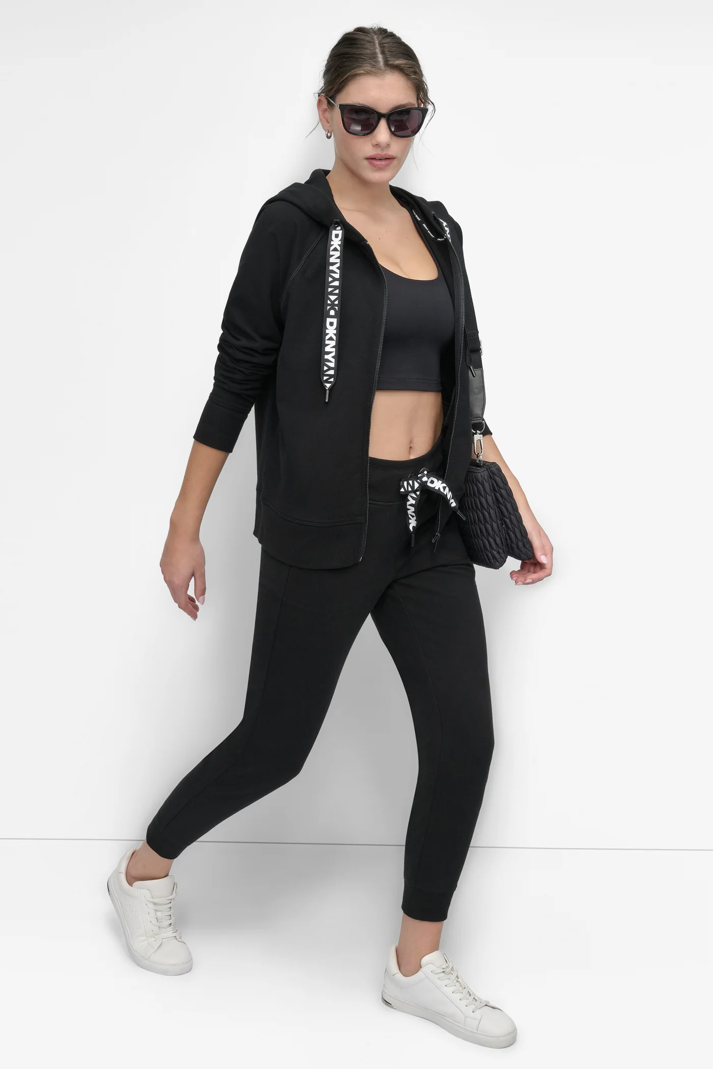 TWO TONE LOGO DRAWSTRING HOODIE - Image 8