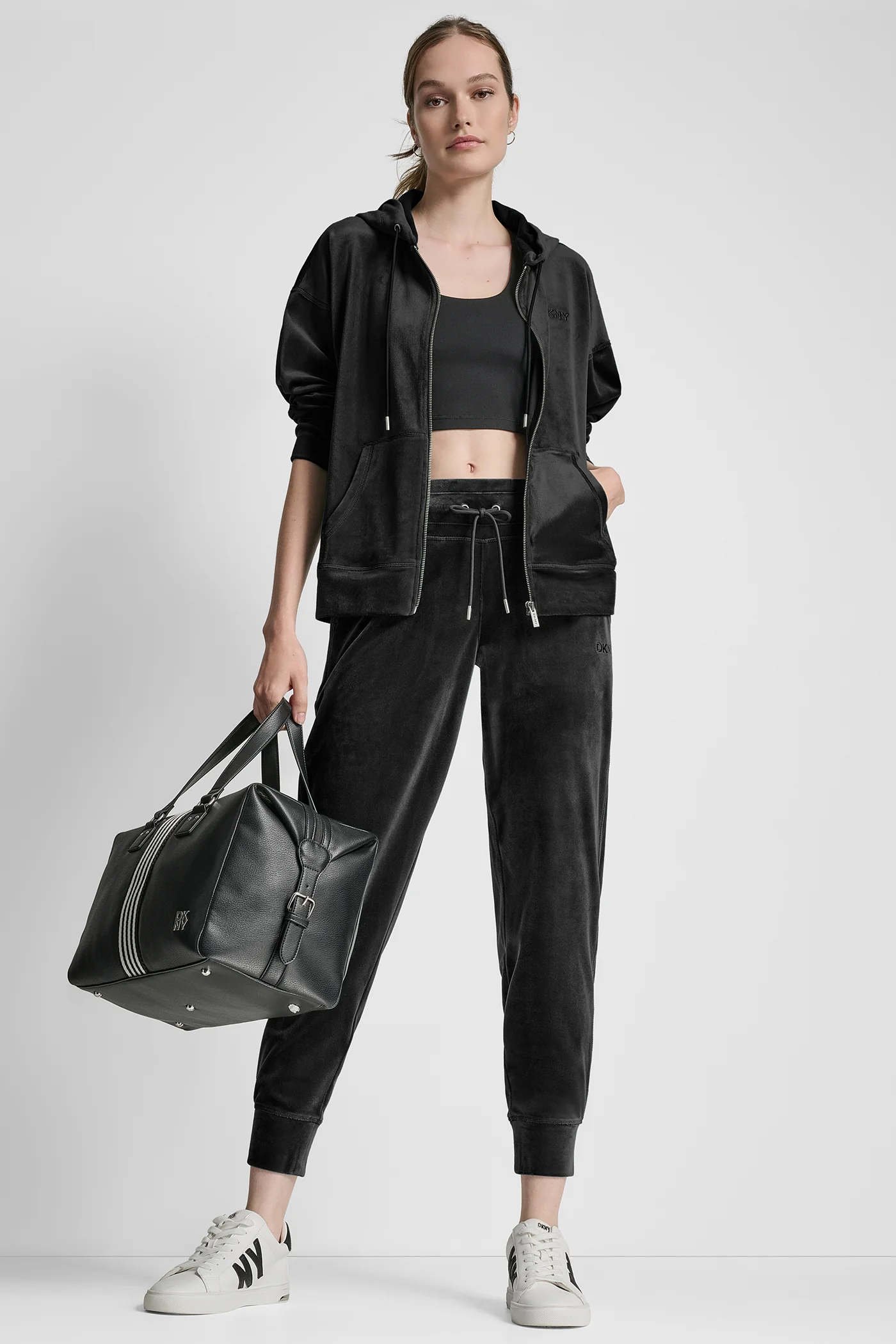 VELOUR HD EMBROIDERY LOGO FULL ZIP HOODIE - Image 6