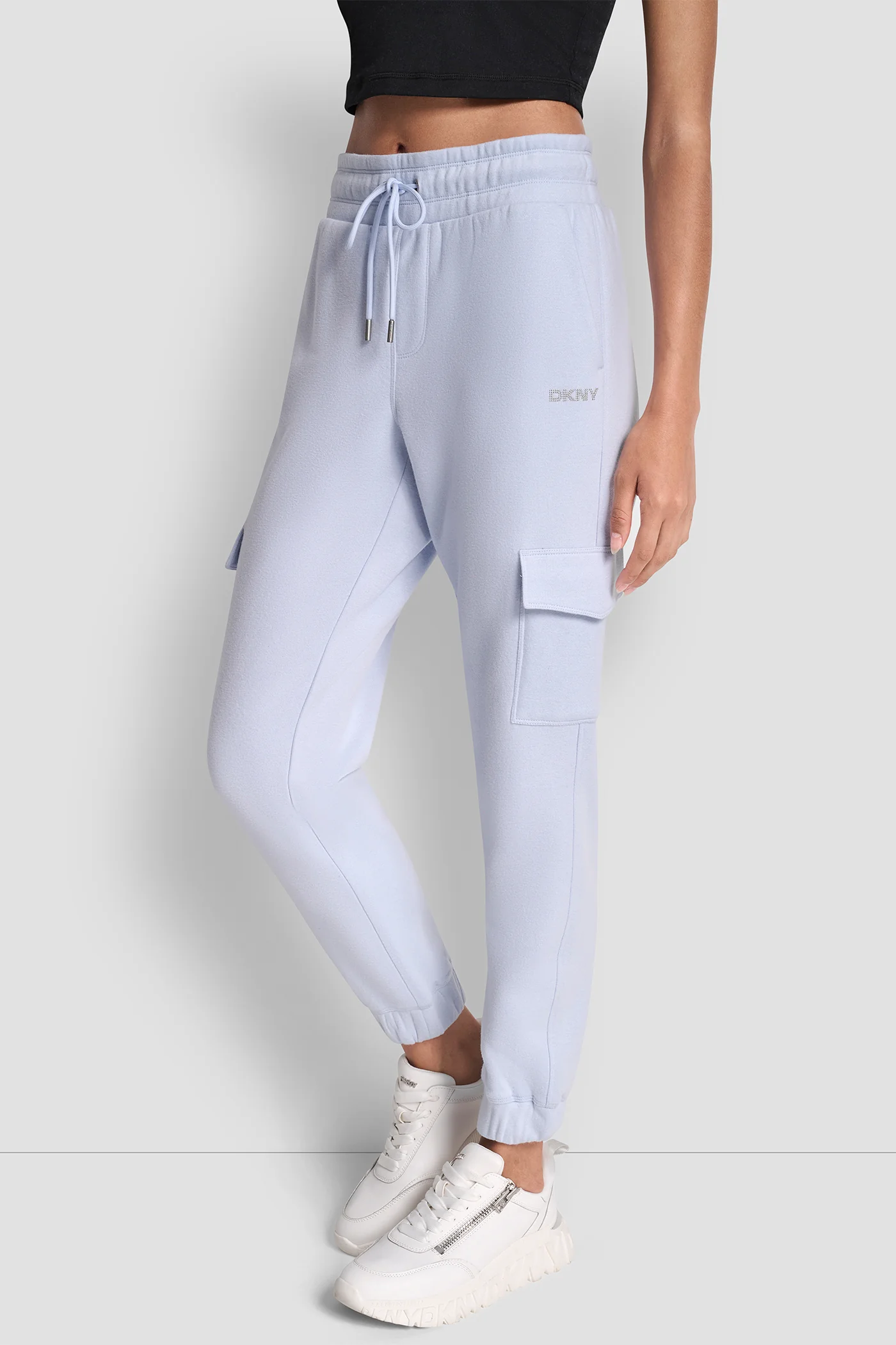 HIGH-RISE STUDDED LOGO SLIM JOGGER - Image 3