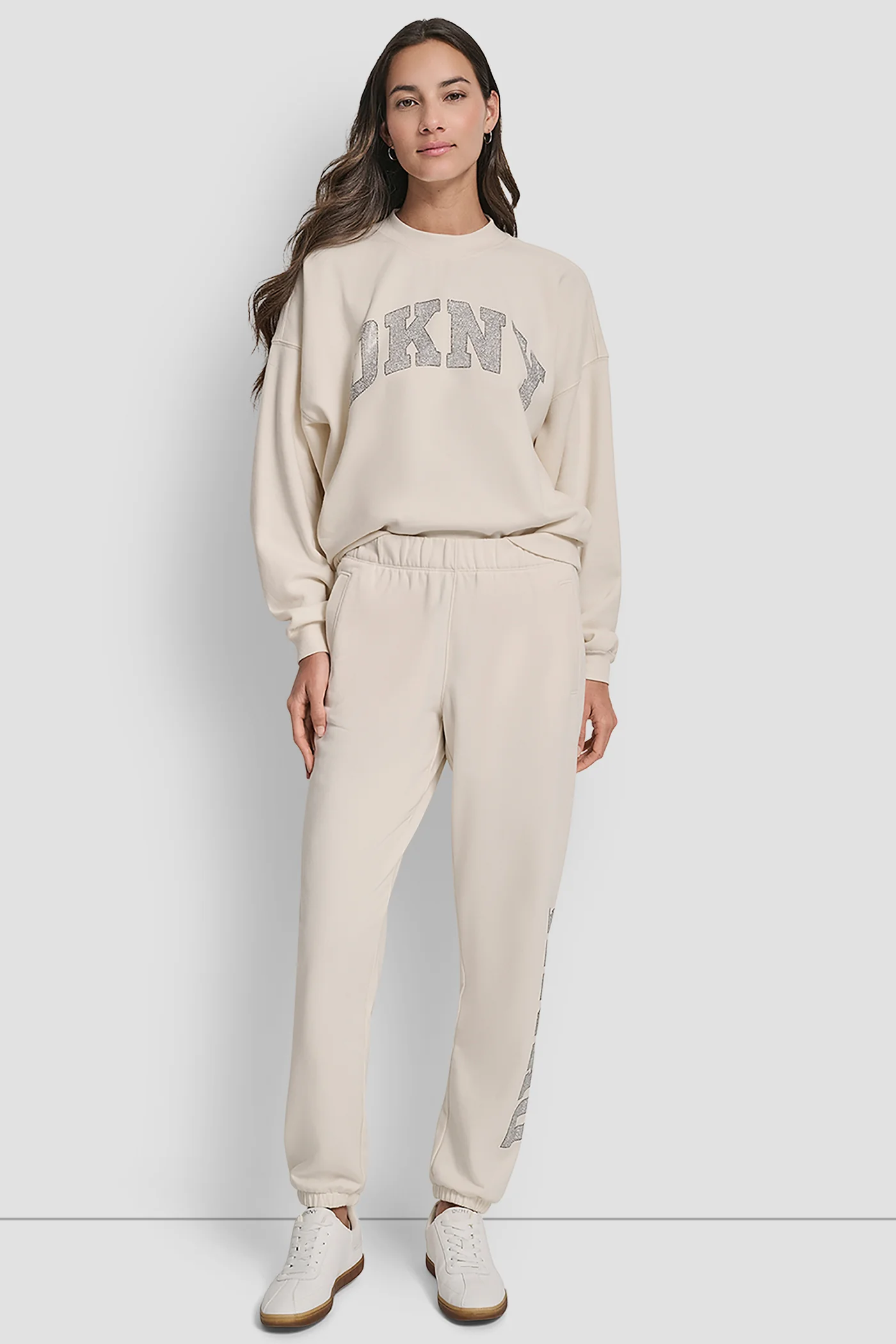 EXPLODED RHINESTONE VARISTY LOGO HIGH RISE RELAXED - Image 5