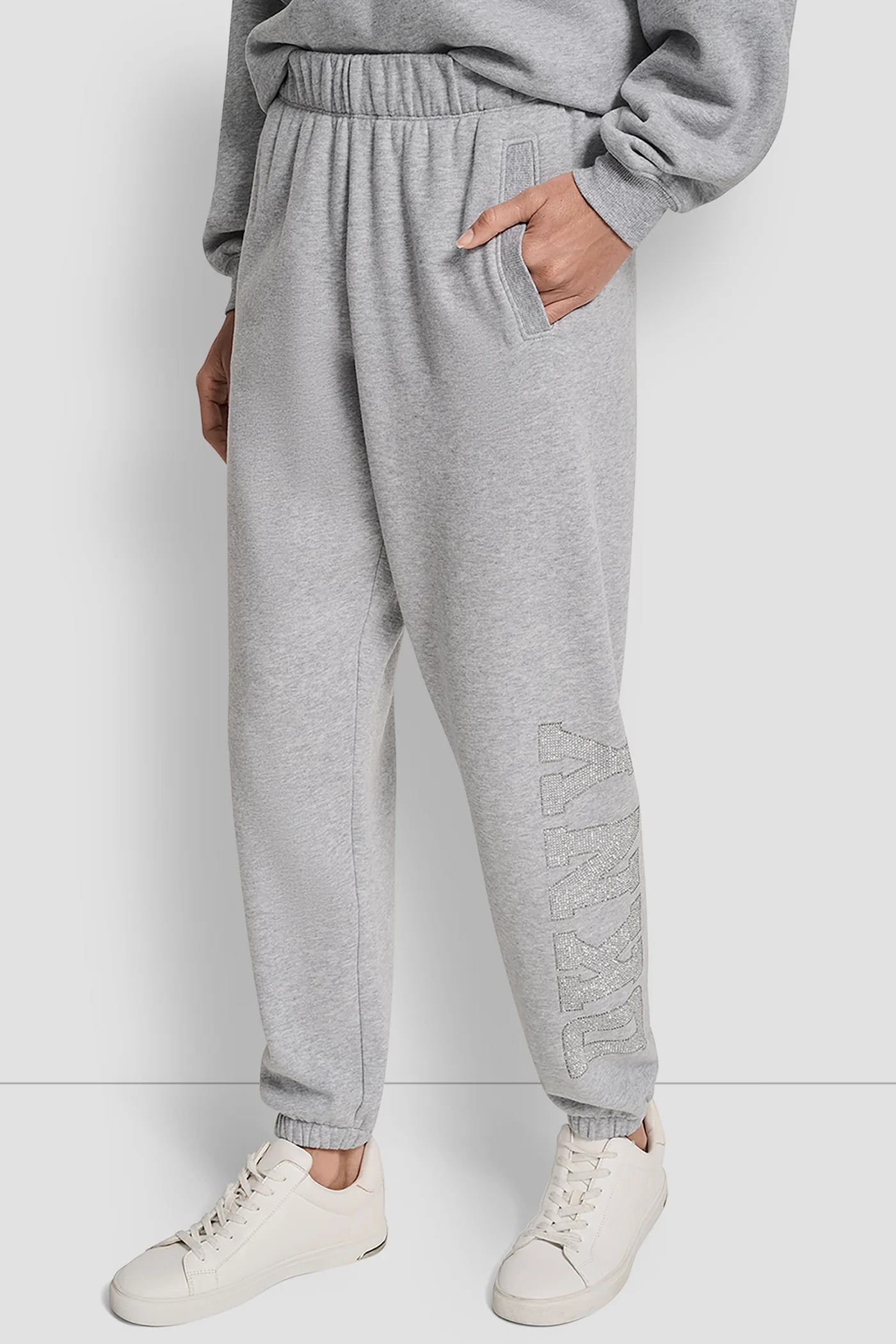 EXPLODED RHINESTONE VARISTY LOGO HIGH RISE RELAXED - Image 3