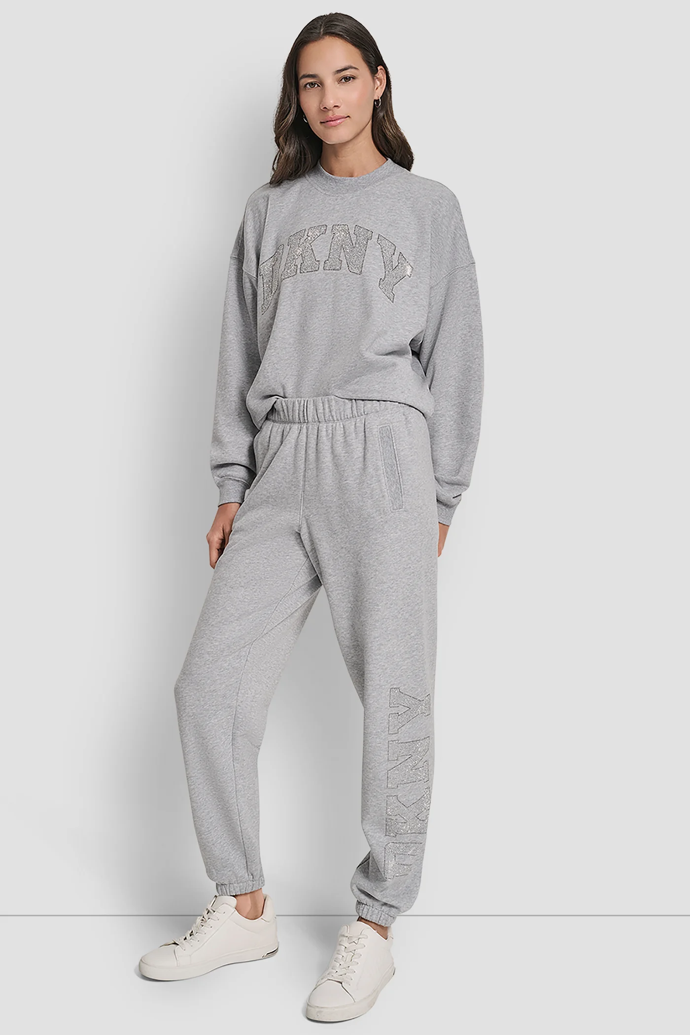 EXPLODED RHINESTONE VARISTY LOGO HIGH RISE RELAXED - Image 5