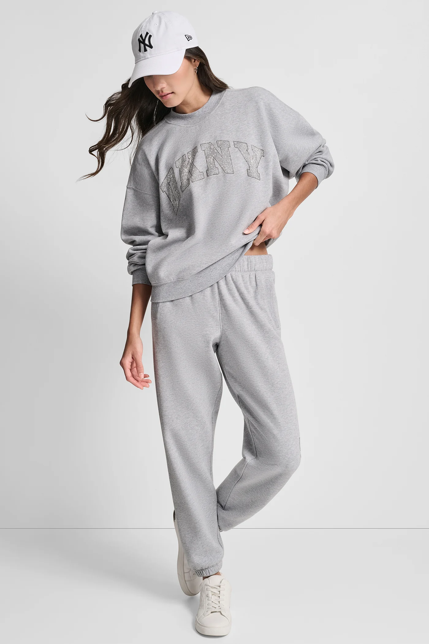 EXPLODED RHINESTONE VARISTY LOGO HIGH RISE RELAXED - Image 6