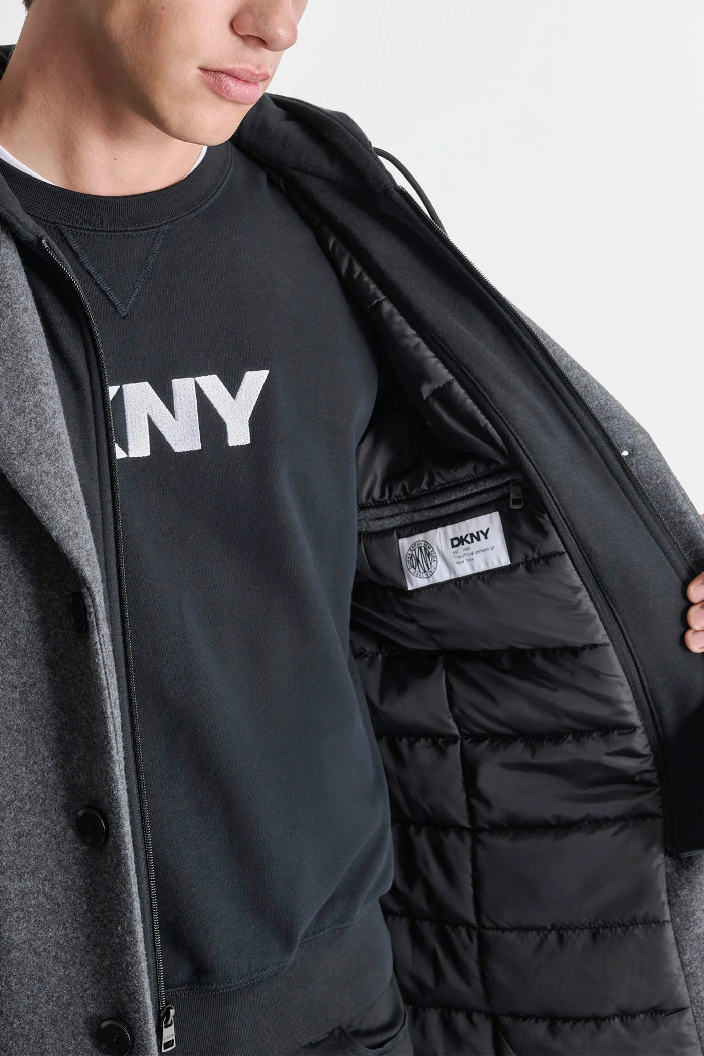 FAUX WOOL COAT WITH HOODED BIB - Image 6