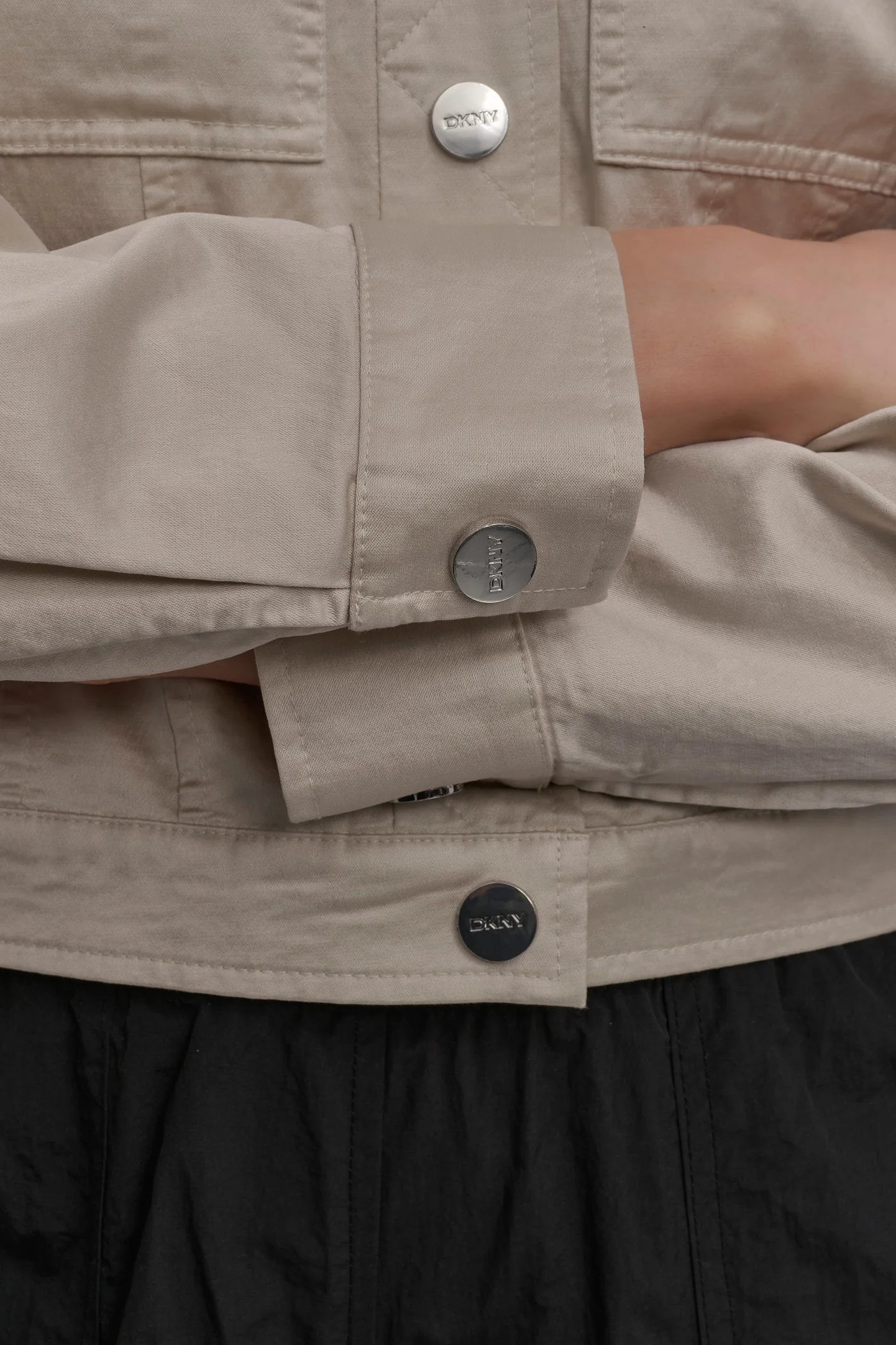 LONG SLEEVE CROPPED SATEEN JACKET - Image 5