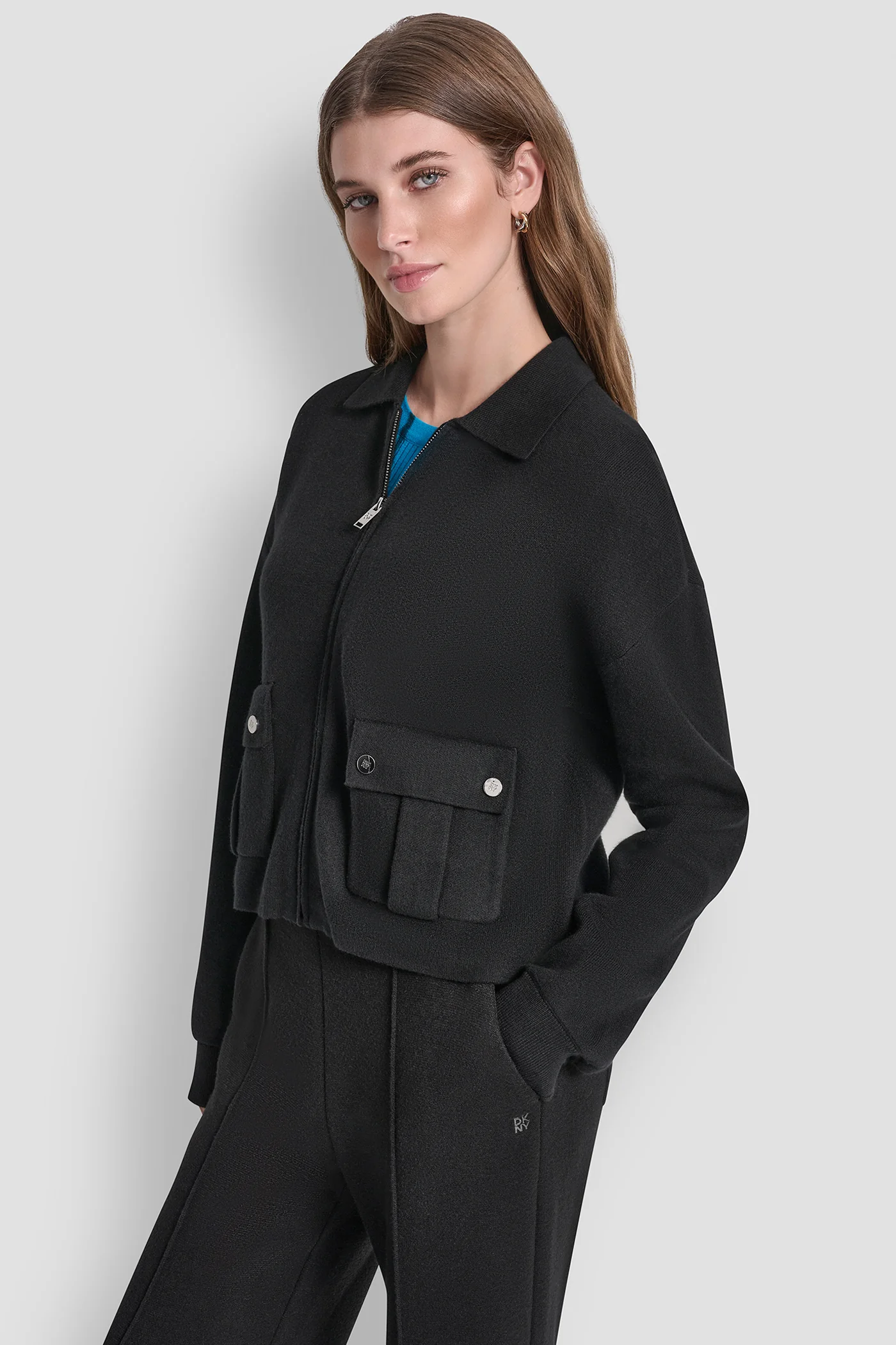 ZIP UP SWEATER JACKET - Image 3