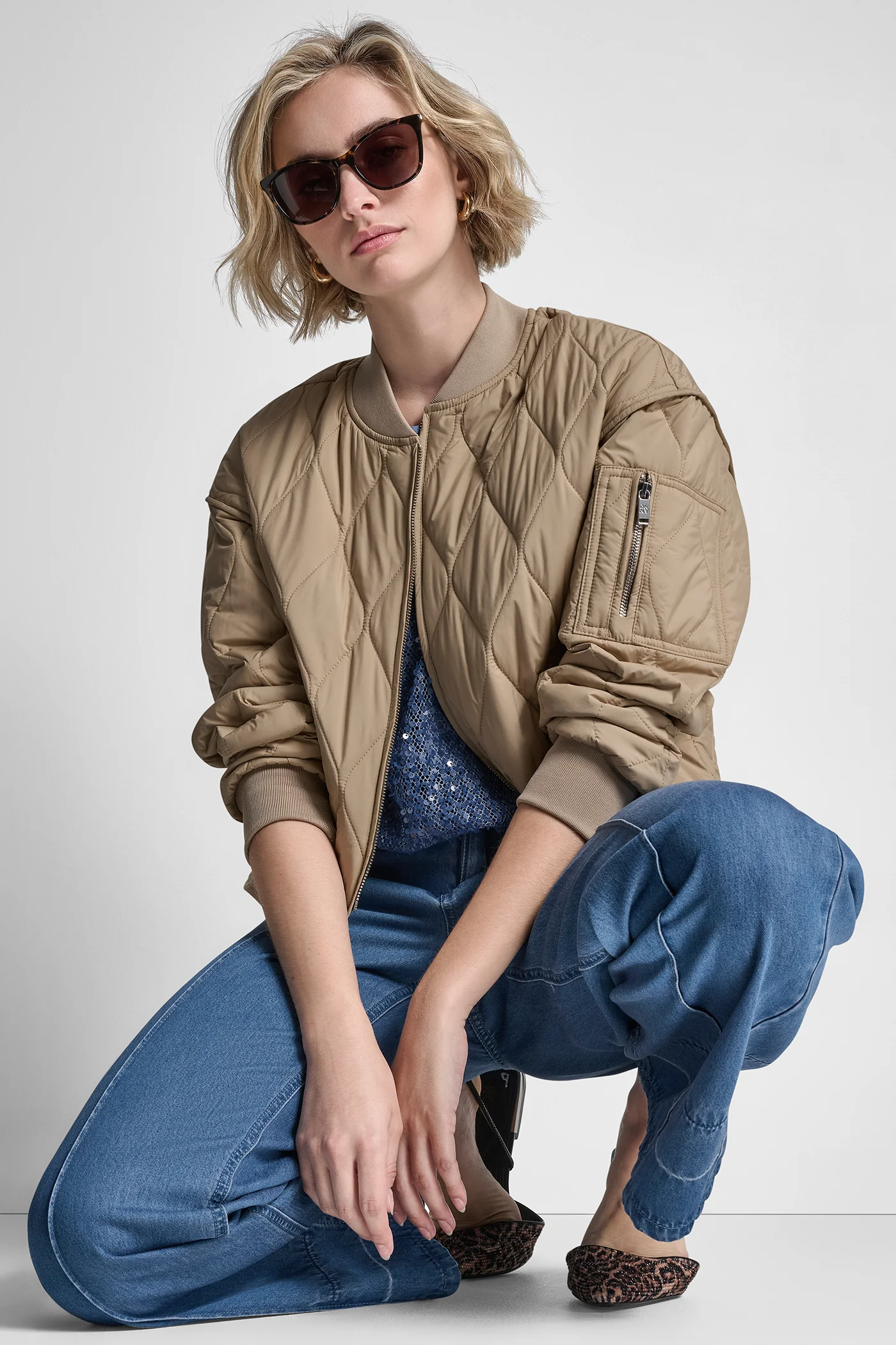 QUILTED BOMBER JACKET - Image 7