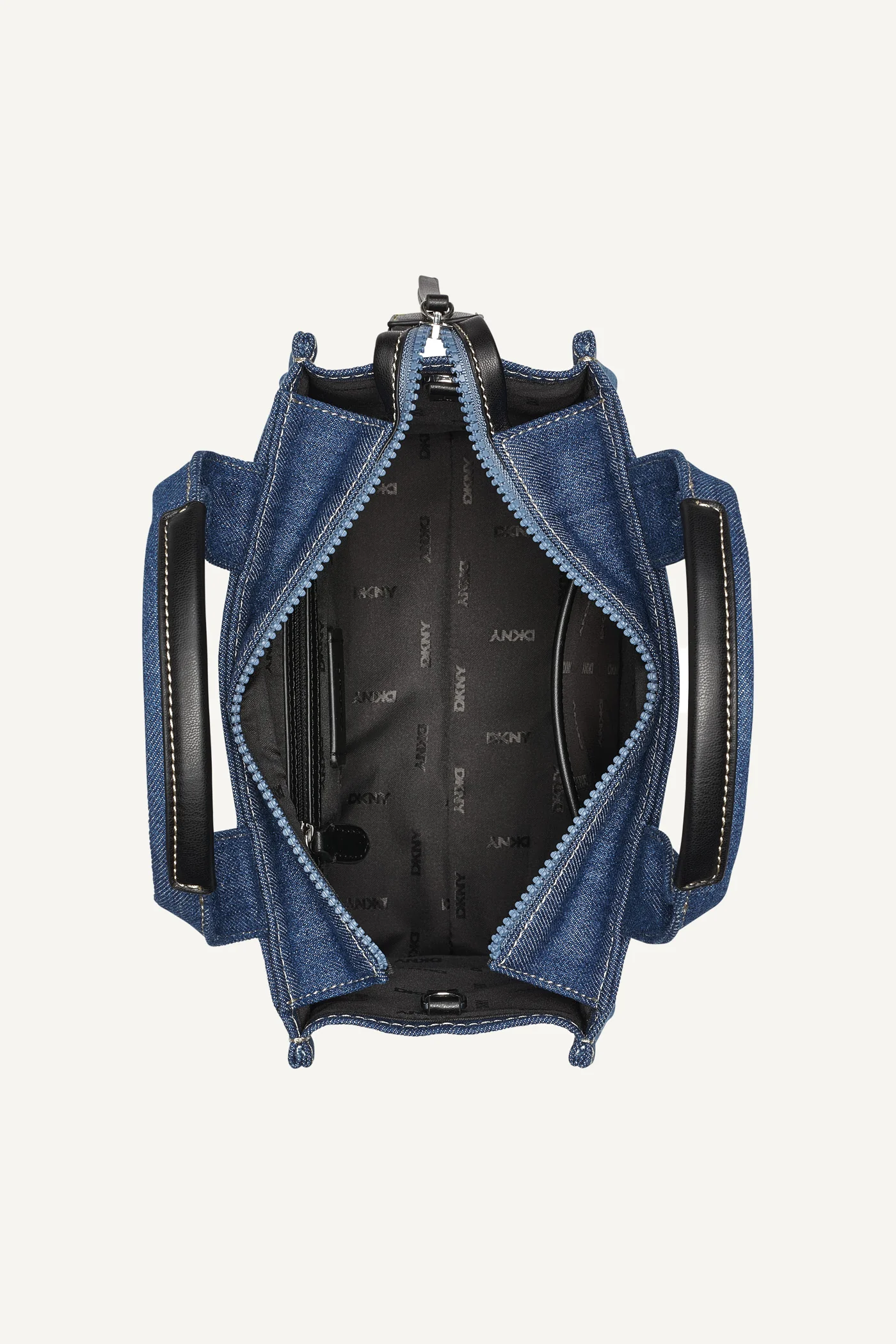 HADLEE SMALL DENIM LOGO TOTE - Image 4